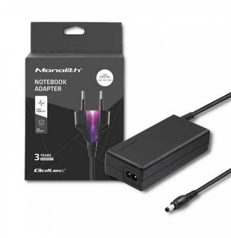 Power supply Qoltec 50089.90W for notebooks Samsung (19 V, 4,74 A, 90 W, 5.5 mm x 3.5 mm)