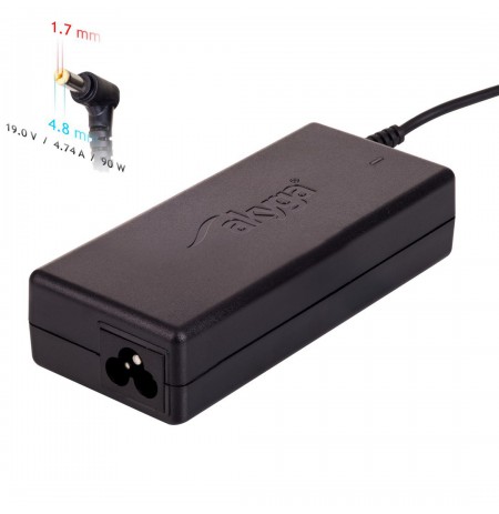 Power supply mains Akyga AK-ND-08 for notebooks Compaq, HP (19 V, 4,74 A, 90 W, 4.8 mm x 1.7 mm)