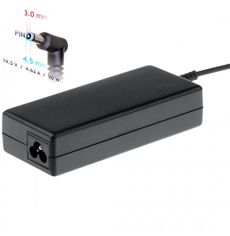 Power supply mains Akyga AK-ND-26 for notebooks Compaq, HP (19,5 V, 4,62 A, 90 W, 4.5 mm x 3 mm)