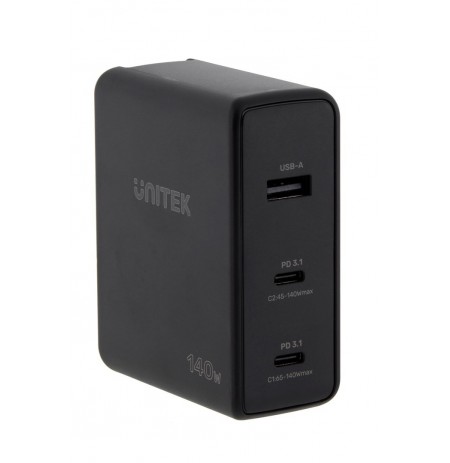 UNITEK WALL CHARGER GAN 2X USB-C, USB-A, 140W