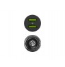 Green Cell GC CADM-GC-36AA - USB-charger 36 W 2x USB-A schwarz Flashlight, GPS, Headphones, Mobile phone, Navigator, Other, Port