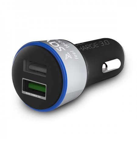 Charger car for smartphone SAVIO Quick Charge 3.0 SA-06/B (2400 mA, 3000 mA, USB)