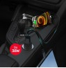 UNITEK CAR CHARGER 38W, USB-A USB-C, QC3.0, P1400A