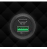 UNITEK CAR CHARGER 38W, USB-A USB-C, QC3.0, P1400A
