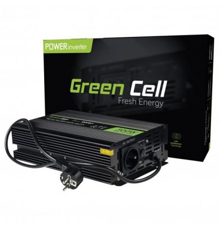 Green Cell INV07 power adapter/inverter Auto 300 W Black