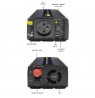 Qoltec 51925 Monolith voltage converter 1200 MS Wave |12V to 230V | 600/1200W | USB