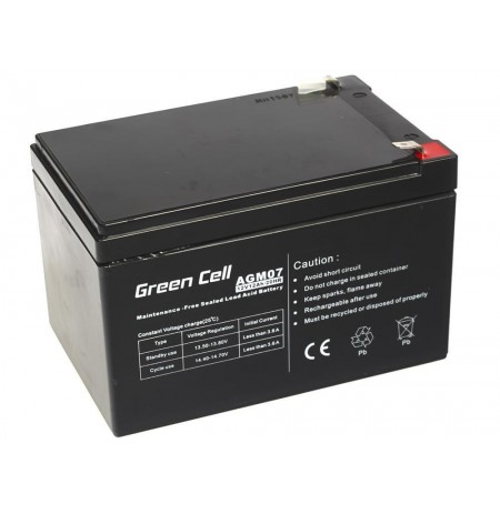 Green Cell AGM Battery 12V 12Ah - Batterie - 12.000 mAh Sealed Lead Acid (VRLA)