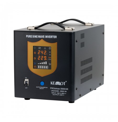 Uninterruptible power supply KEMOT PROsinus-3500/48 converter with pure sine wave and charging function 48V 230V 3500VA/2400W