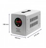 Qoltec 50720 Uninterruptible power supply Pure Sine Wave UPS | 800VA | 560W | Grey