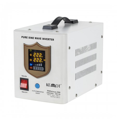 Uninterruptible power supply KEMOT PROsinus-500 converter with pure sine wave and charging function 12V 230V 500VA/300W