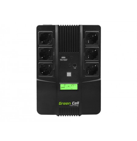 Green Cell UPS06 uninterruptible power supply (UPS) Line-Interactive 999 VA 360 W 6 AC outlet(s)