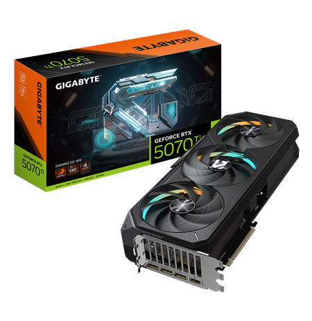 Gigabyte GeForce RTX 5070 Ti GAMING OC 16G | NVIDIA | 16 GB | GeForce RTX 5070 Ti | HDMI ports quantity 1 | PCI-E 5.0