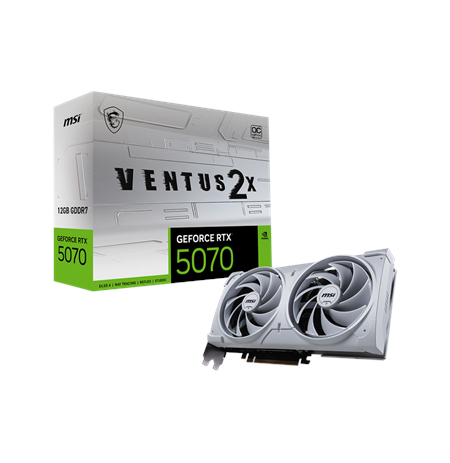 MSI GeForce RTX 5070 12G VENTUS 2X OC WHITE | NVIDIA | 12 GB | GeForce RTX 5070 | GDDR7 | HDMI ports quantity 1 | PCI Express Ge