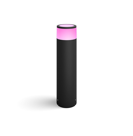 Philips Hue WCA Calla Outdoor Large Bollard, Black | 8 W | 2000-6500 Hue White Colour Ambiance