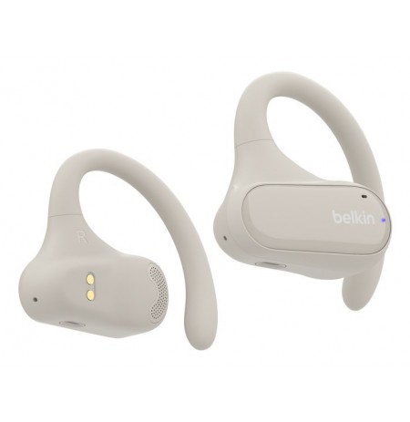Belkin SoundForm ClearFit Headset True Wireless Stereo (TWS) Ear-hook Calls/Music/Sport/Everyday Bluetooth Sand