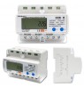 Qoltec 50883 Three phase electronic energy consumption meter for DIN rail | Wi-Fi | TUYA | 400V | LCD