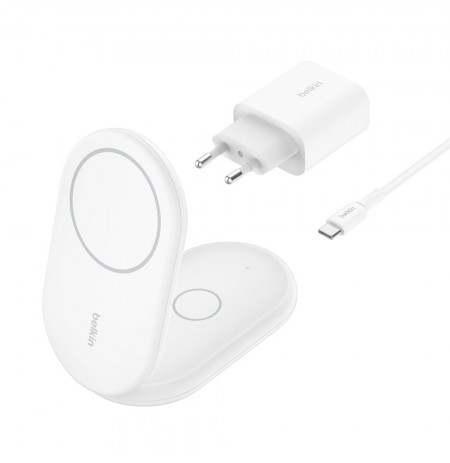 Belkin BoostCharge Headphones, Smartphone White USB Wireless charging Fast charging Indoor
