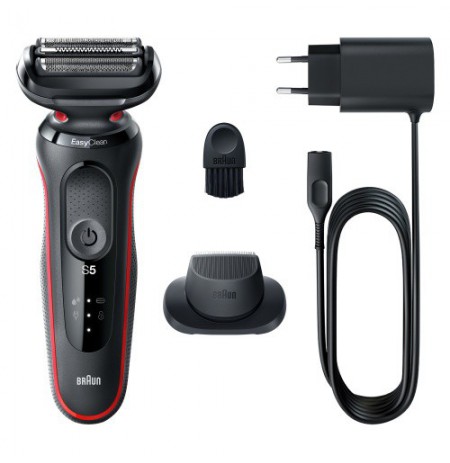 Braun Series 5 51-R1200s Barzdaskutė, Juoda/Raudona