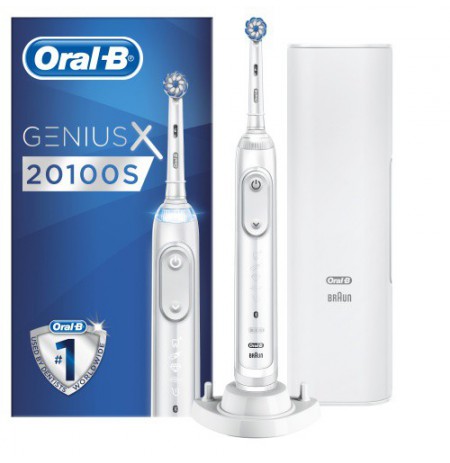 Oral-B Genius X 20100S Elektrinis dantų šepetėlis, Balta