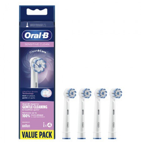 Oral-B Sensitive Clean Dantų šepetėlio galvutės, Balta