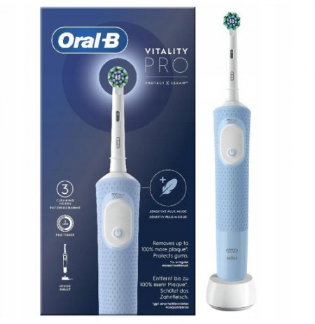 Oral-B Vitality Pro Protect X Clean Elektrinis dantų šepetėlis, Mėlyna