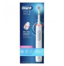 Oral-B Pro 3 3000 Sensitive Clean Elektrinis dantų šepetėlis, Balta