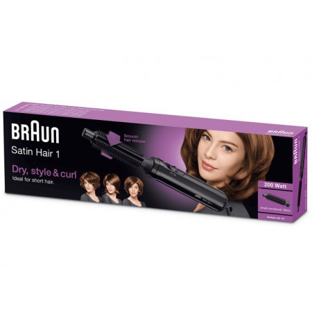 Braun Satin Hair 1 AS110 Airstyler Plaukų formavimo šukos, Juoda