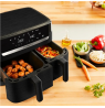 TEFAL Dual Easy Fry Essential Airfryer | EY901N | Power 2700 W | Capacity 8.3 L | Black