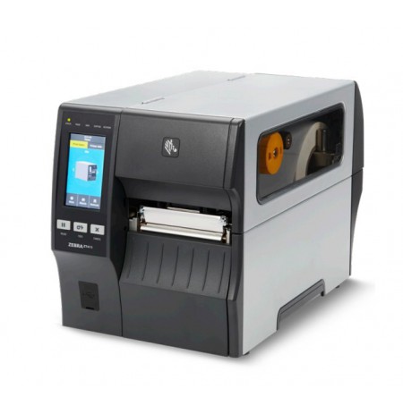 TT Printer ZT411, 4", 300 dpi, Euro and UK cord, Serial, USB, 10/100 Ethernet, Bluetooth 4.1/MFi, USB Host, Peel, EZPL