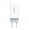 SAVIO LA-07 GaN 65W mains charger, USB, QC4.0+, PD 3.0, White