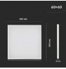 LED panel V-TAC VT-6139 36W 600x600 3in1 universal surface/flush mount 6500K 3960lm (SKU 638021)