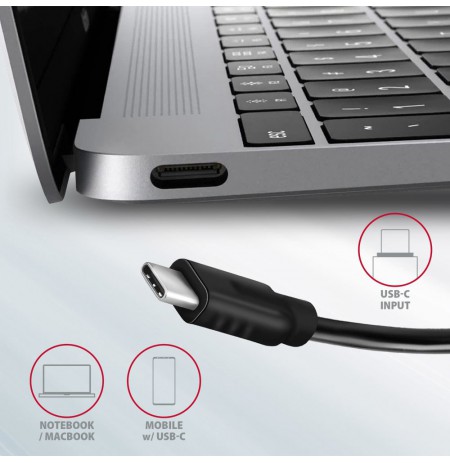 AXAGON HMC-4G2 Multiport Hub, USB 3.1, 2x USB-A, 2x USB-C