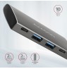 AXAGON HMC-4G2 Multiport Hub, USB 3.1, 2x USB-A, 2x USB-C