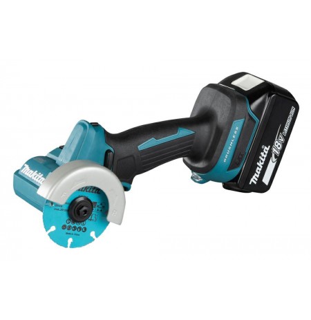 Makita Cut-off saw with 76mm blade, 18V, model DMC300RTJ, includes two 5.0Ah batteries