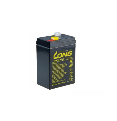 LONG 6V 4,5AH LEAD-ACID BATTERY F1 (WP4.5-6)