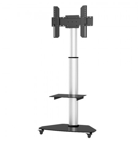 Techly Floor Stand with Shelf Trolley TV LCD/LED/Plasma 37-70" Silver