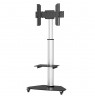 Techly Floor Stand with Shelf Trolley TV LCD/LED/Plasma 37-70" Silver