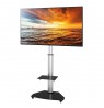 Techly Floor Stand with Shelf Trolley TV LCD/LED/Plasma 37-70" Silver