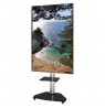 Techly Floor Stand with Shelf Trolley TV LCD/LED/Plasma 37-70" Silver