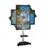 Techly Floor Stand with Shelf Trolley TV LCD/LED/Plasma 37-70" Silver