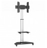 Techly Floor Stand with Shelf Trolley TV LCD/LED/Plasma 37-70" Silver