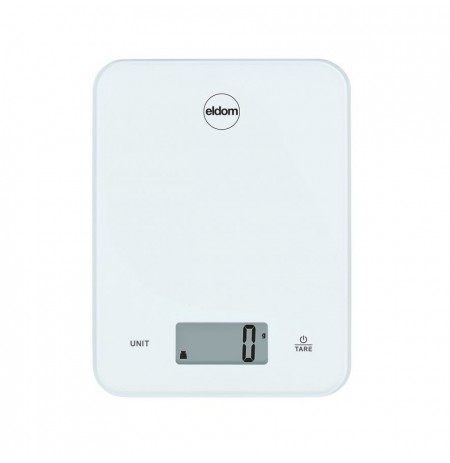 Electric kitchen scale, ARI, glass plate, white, up to 10 kg