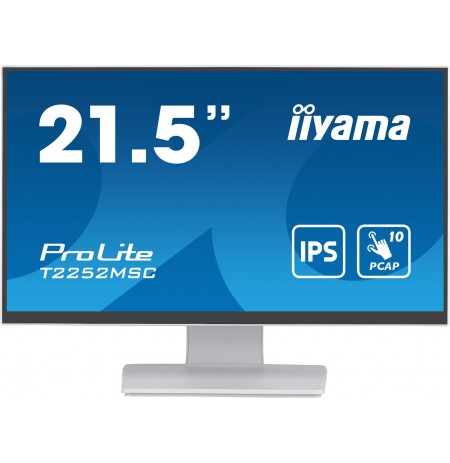 Monitor T2252MSC-W2 21.5 inch white bonded touch with anti-fingerprint coating