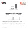 CLUB3D DisplayPort™ 2.1 Bi-Directional VESA DP80 Certified Cable 4K240Hz, 8K60Hz or 10K60Hz M/M 1.6m/5.25ft