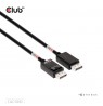 CLUB3D DisplayPort™ 2.1 Bi-Directional VESA DP80 Certified Cable 4K240Hz, 8K60Hz or 10K60Hz M/M 1.6m/5.25ft