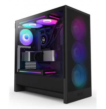 CASE MIDITOWER ATX W/O PSU/BLACK H5 FLOW RGB 2024 NZXT