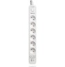 KERG power strip with circuit breaker-6 sockets USBC+USBA 16A 3m