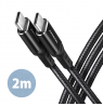 AXAGON Data and charging cable, 2 m | BUCM-CM20AB | USB Type C to USB Type C