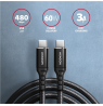 AXAGON Data and charging cable, 2 m | BUCM-CM20AB | USB Type C to USB Type C