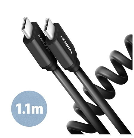 AXAGON Data and charging cable, 1.1 m | BUCM-CM20TB | USB Type C to USB Type C